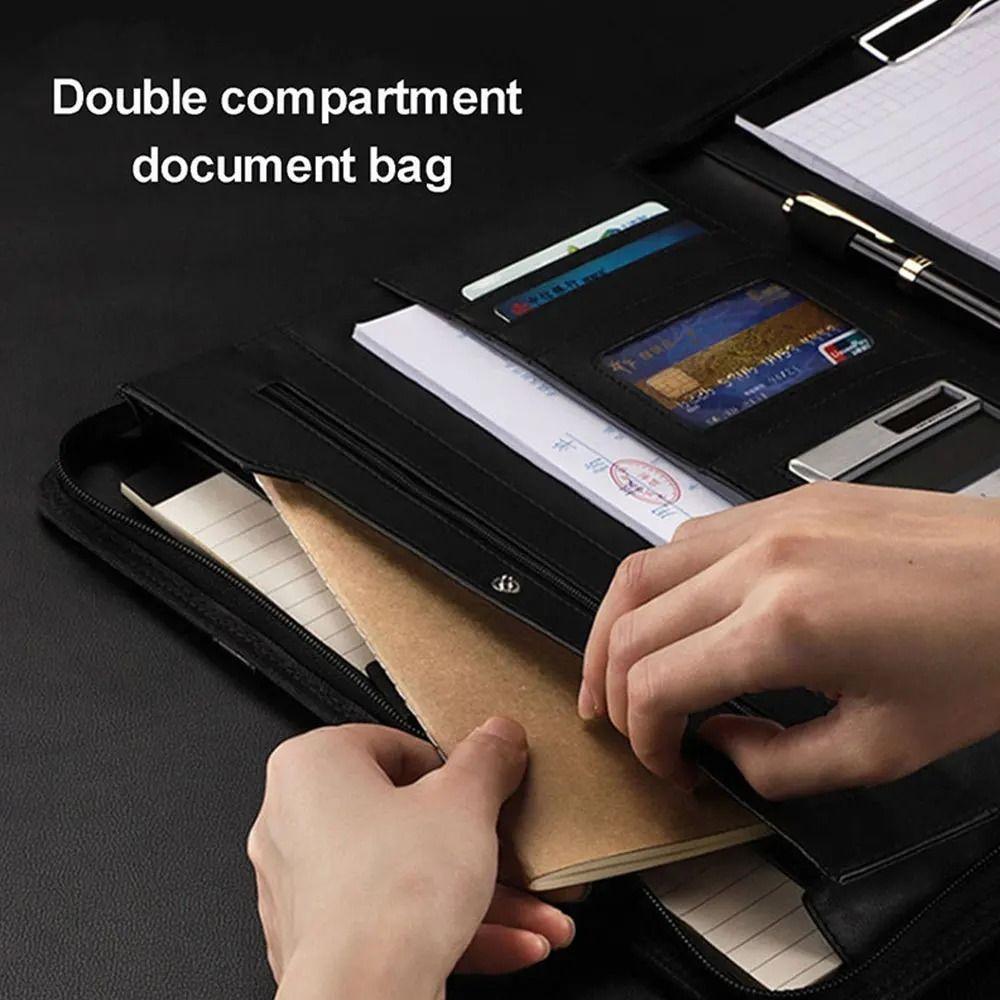 PU Leather A4 Clipboard Folder Stationery Document Organizer  Office School Supplies