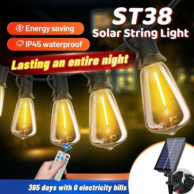 Solar String Light ST38 Waterproof Battery Lasts All Night Outdoor String Light Fairy Lights