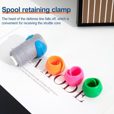 10/100 Stück Fadenhalter, elastisch, gekräuselt, hält fest, wiederverwendbar, große Zähigkeit, hält die Fadenspule sauber und organisiert, Näh- und Stickmaschine