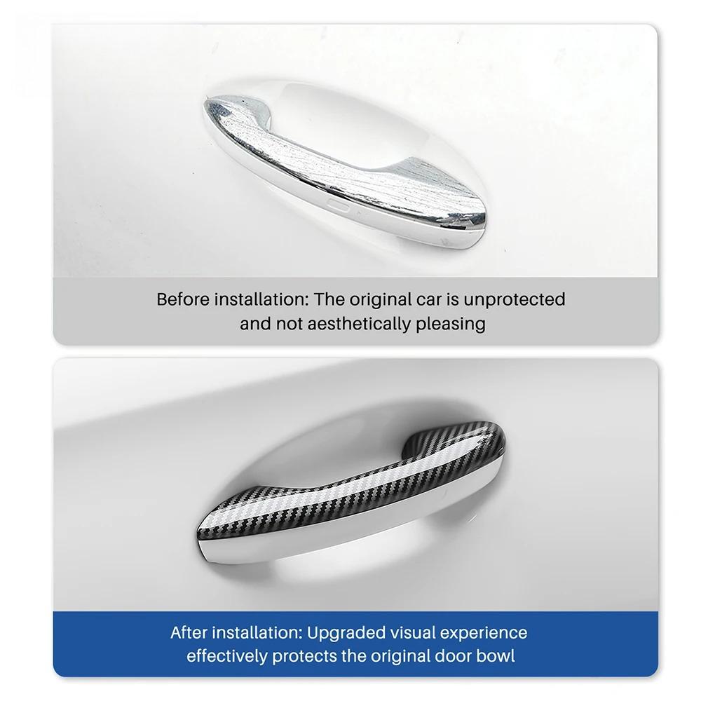 ABS Carbon Fiber Door Handle Trim Cover - Premium Durable for Mercedes Benz GLC X254/C Class W206/S206 (2022-2024)