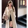Rich Girl High-End Tie Waist Mid-Length Trench Coat for Women