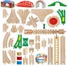 Car Wash Rail Car Set Train Scene Children Fire Station Police Station Simulation Toy  Station Bridge Wooden Train Tracks Toys