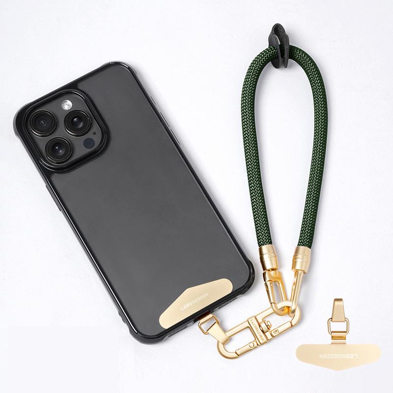 LEEU DESIGN 30cm Smartphone Strap Cell Phone Polyester Lanyard with Metal Tether Tab