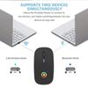Ultra Thin 2 4G Wireless Mouse Noiseless Portable Optical Multicolor LED for PC Laptop Tablet