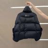 Winter Women's Coat Female Short Korean Style Design Loose Stand-Up Collar Long Sleeves Thick Warm Cotton-Padded Jacket Women