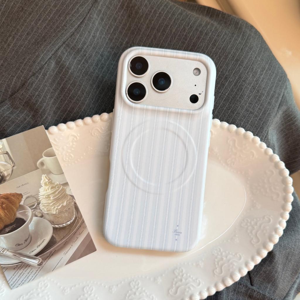 Magnetic Suction Bracket Is Suitable for Iphone17pm Mobile Phone Case Apple 16 Soft Film 13 Stars Striped 17 Korean Matte