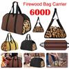 Sturdy Foldable Firewood Bag Oxford Cloth with Handles Carry Storage Bag Large Capacity Portable Logging Tote Bag Picnic