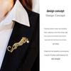 Retro Gold Leopard Brooch: Trendy, Long, Exaggerated Pin for Men & Women's Clothing Accessories