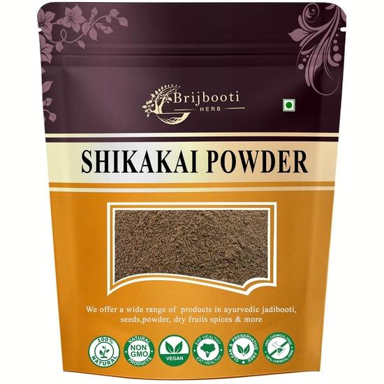 Brijbooti Organic Shikakai Powder for Hair Pack -(200 Gr) | Excellent Hair Conditioner & Cleanser | 100% Pure & Natural Shikakai Powder 200GM