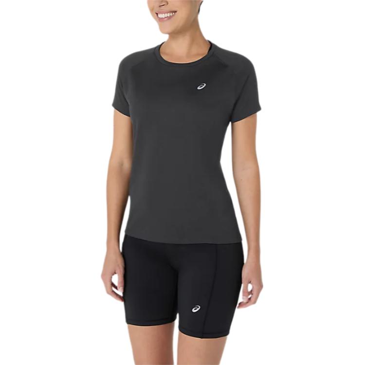 ASICS Breathable Solid Color Moisture Wicking Quick Dry Running T-Shirt Women tops 2012D263-020