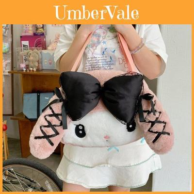 Cartoon Sanrio Kuromi My Melody Plush Shoulder Bag With Large Capacity For Daily Use