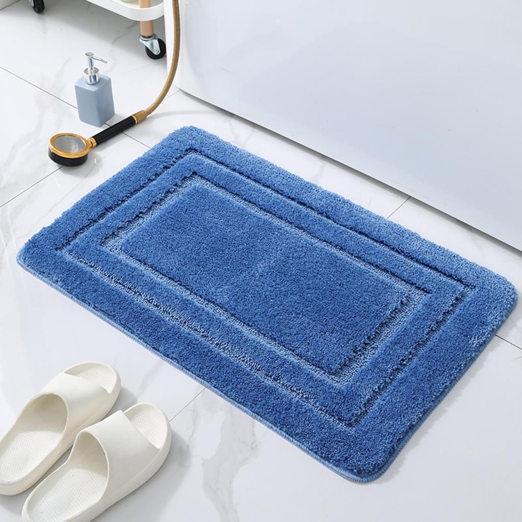 Coral Fleece Emboss Bathroom Cashmere Thickening Mat Bath Non-slip Carpets In Wash Basin Bathtub Side Floor Rug Shower Room Doormat Memory Foam 3D Pad