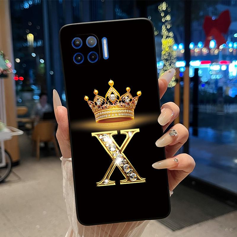 Initial Letter Couple Crown Phone Case For Motorola Moto G 5G Plus Bumper Silicone Black Case Protective Shockproof Soft Cover