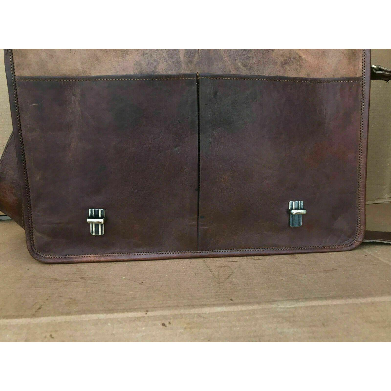 Сумка-портфель для ноутбука из натуральной прочной кожи — фото 3