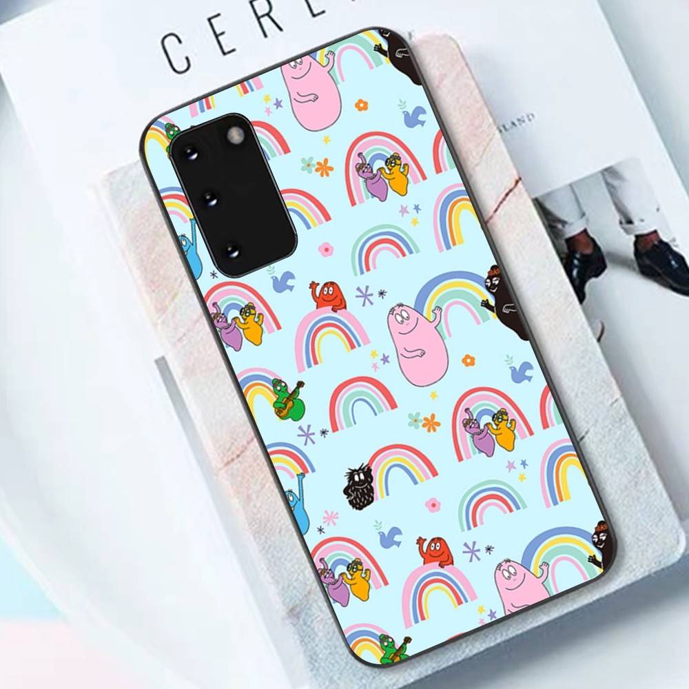 Cute Cartoon Barbapapa Phone Case For Samsung S 24 Fe 25 Ultra Plus 20 Lite 21 30 22 23 24 22 Ultra 5G Fundas