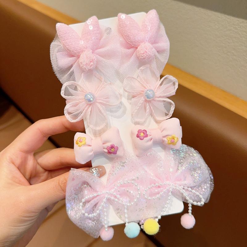 Pinces à cheveux mignonnes avec nœuds, accessoires pour cheveux pour filles, dessin animé, animal, fleur, épingle à cheveux, coiffure, épingles à cheveux pour bébé, cadeaux d'anniversaire