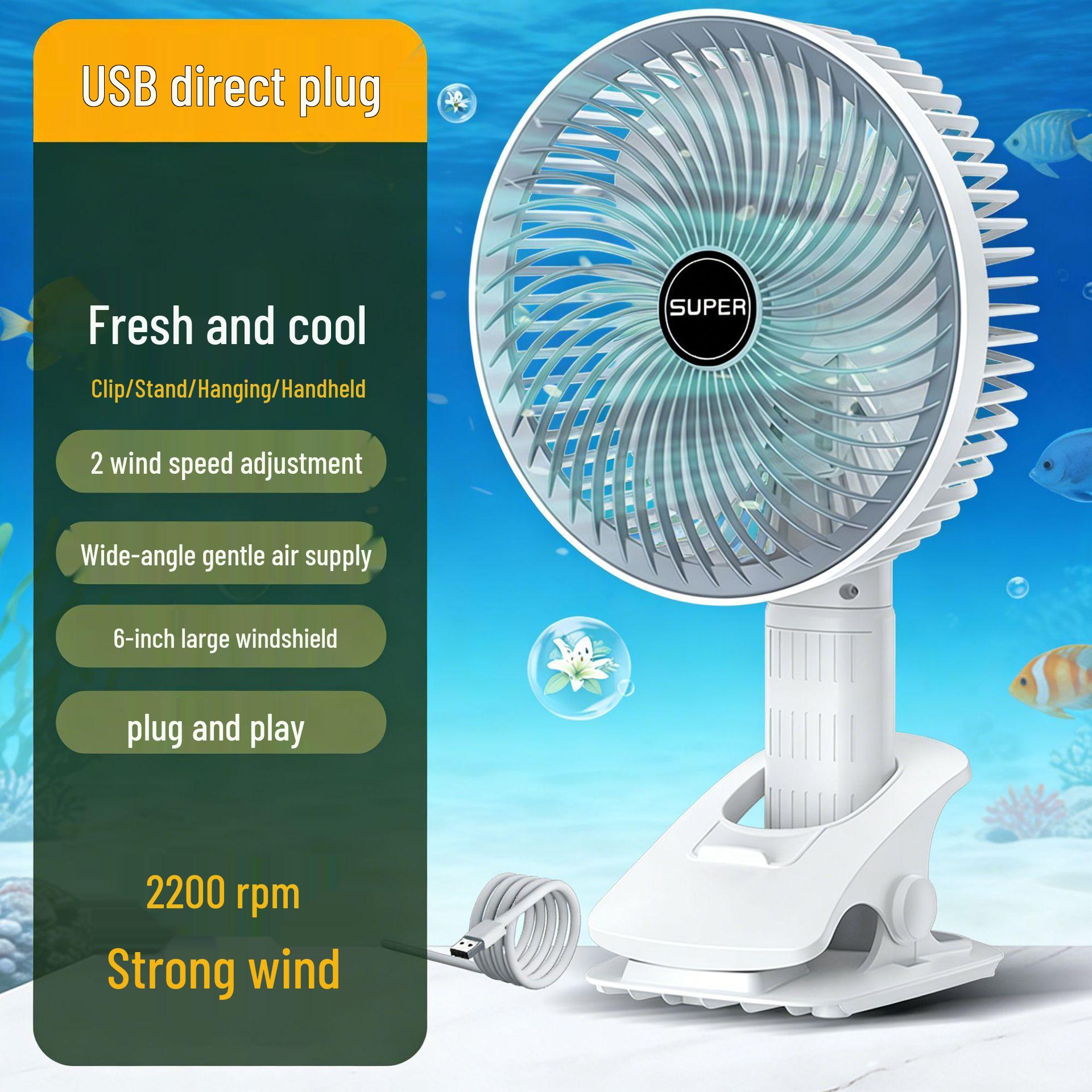

Rechargeable 3-in-1 Clip & Desk USB Fan for Home & Dorm Use Small Fan