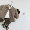 Kids Padded Shirt Jacket Unisex Boys Girls Korean Style Winter Warm Baby Top