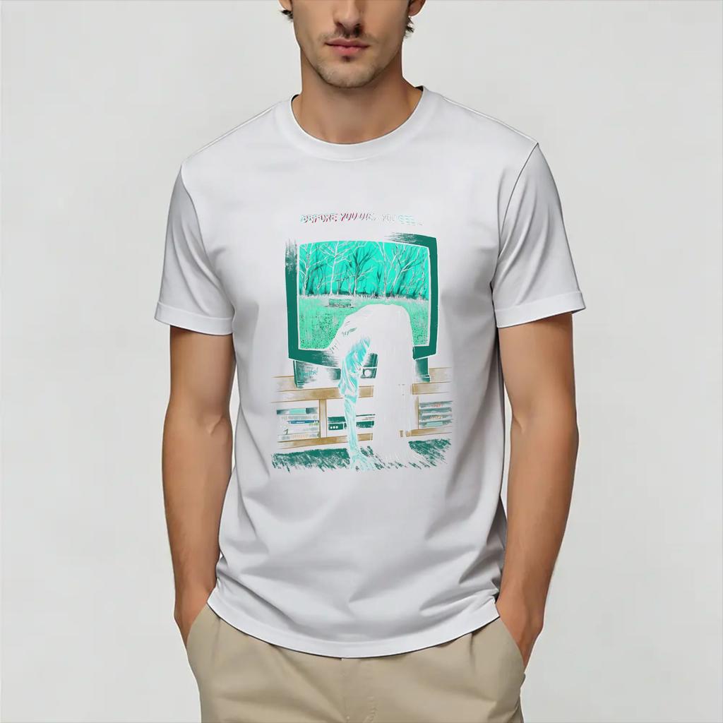 Rings T Shirt Beach Cotton Tshirts For Couple Hip Hop Design Tee Shirt Shortsleeve Y2k Basic Top Tees