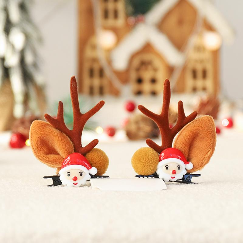 Cute Antlers Dog Cat Kid Hari Accessories Christmas Supplies for Pets Girls Santa Claus Puppy Mascotas Hairpin Hearwear