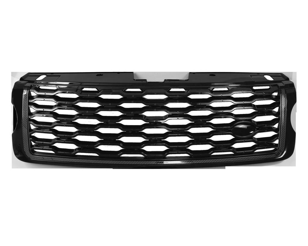 13-18 Range Rover Executive Schwarzes Karosserie-Kit: 22-teiliges Zierleisten-Set mit Gitter, Haifischkiemen & Türgriffen