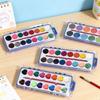1 SET Kinder-Kunstpigmente 12 Farben 16 Farben Liebe Großzügige Box Halbtrockenes Pigmentpulver Malset Aquarell