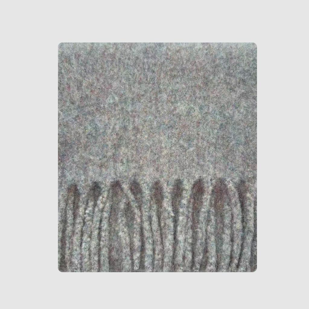 Colorful Silk Floral Mixed Color Scarf for Women in Winter Thickened Korean Style Soft and Waxy Solid Color Scarf