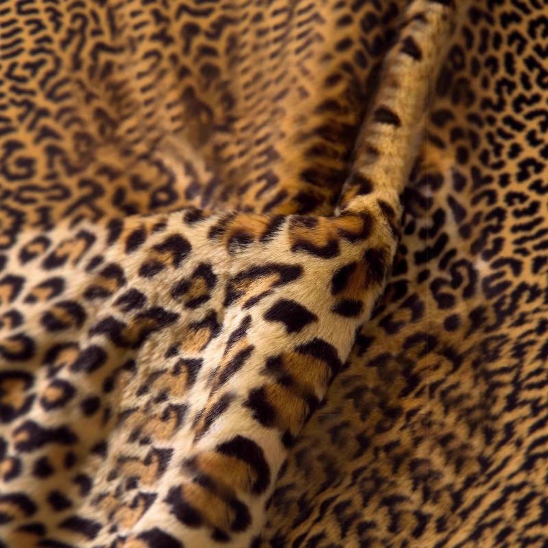 New imitation fur fur coat women's medium and long suit collar sexy leopard print coat coat