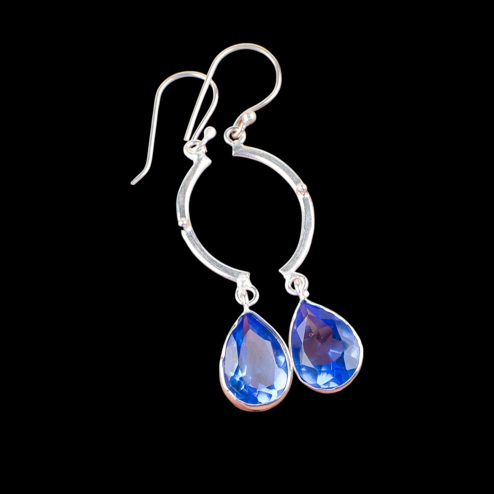 

Natural Tanzanite Gemstone 925 Sterling Silver Jewelry Handmade Earrings 2.60 EE-43-6