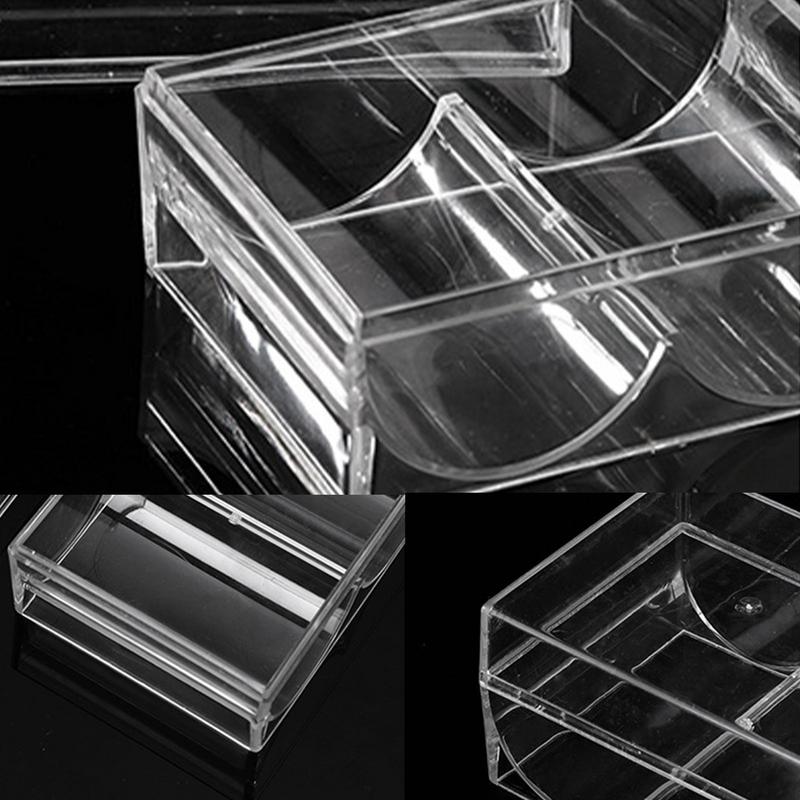 New High-quality Poker Chips Box Set Texas 40Pcs Chip Box Acrylic Transparent Portable B Accarat Tray Casinos Poker Chip Rack