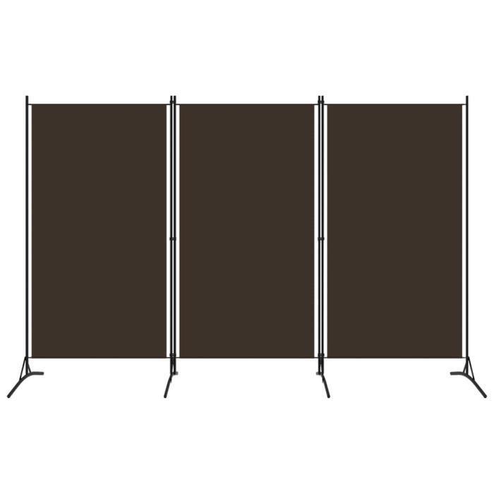 VidaXL Room Divider 3 Panels Brown 260x180 Cm