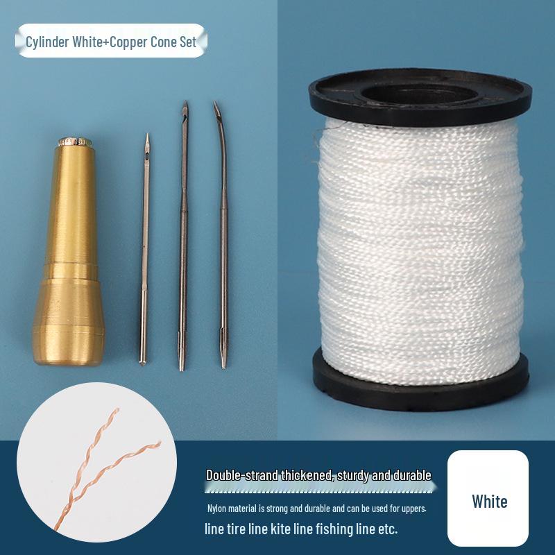 Shoe & Tire Repair Nylon Thread Set: Ideal for Shoes, Kites, Fishing, Hand Sewing, and Binding with Needle.