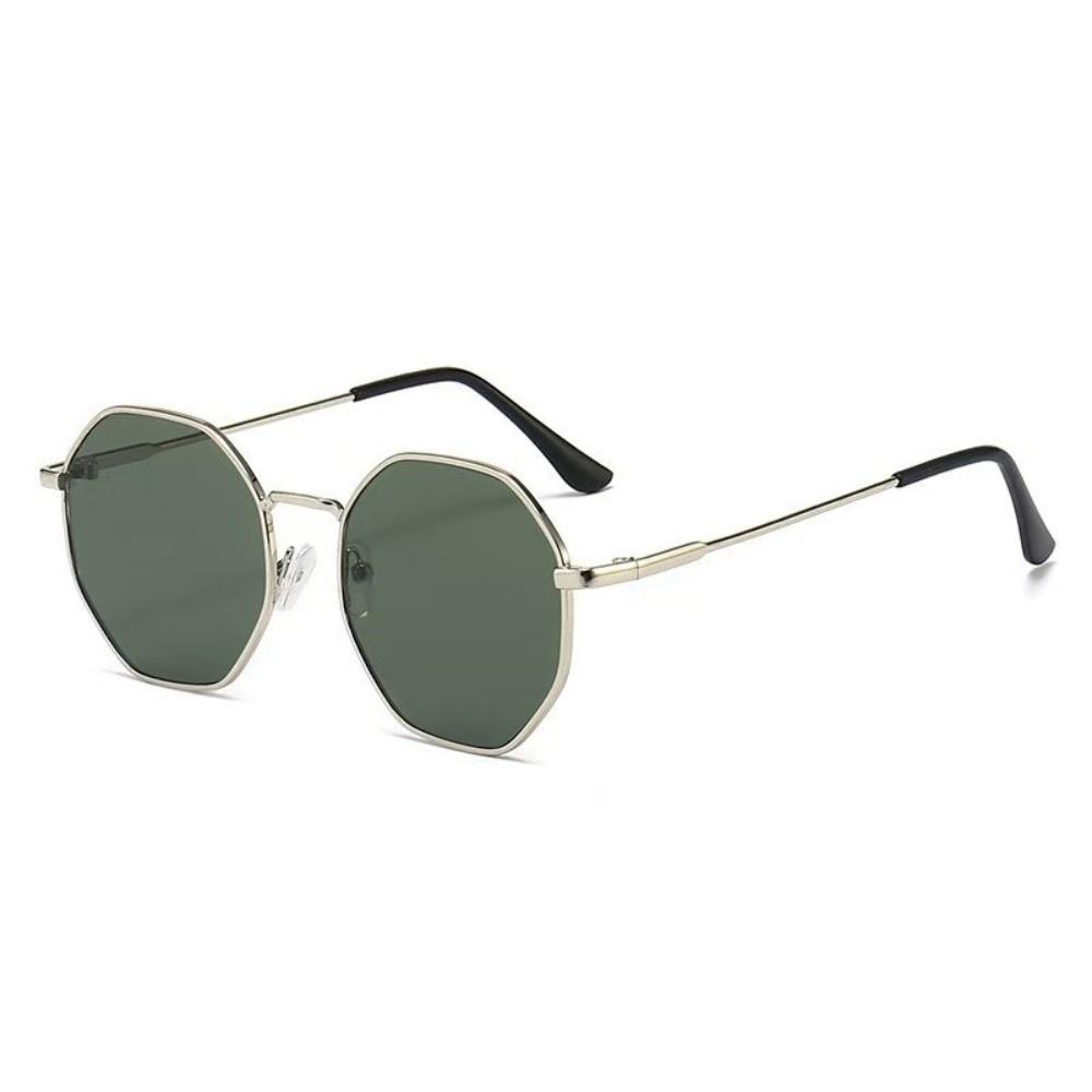 Fashion Metal Full-frame Sunglasses Round Frame Anti UV Shades Eyewear Scratch Resistant Street Photography Sun Glasses Summer