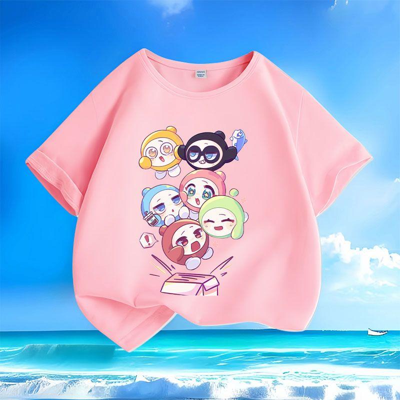 Children's Fashionable and Cute T-shirts, Loose Tops for Boys and Girls in Summer