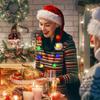 Christmas LED lights glowing light bulb necklace Christmas ornaments Christmas tree decoration Navidad 2024 New Year gift