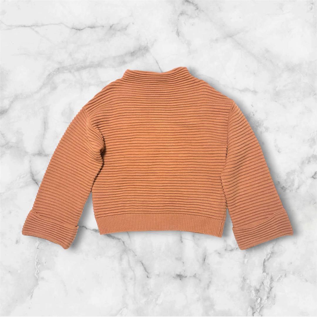 MOUSSY Dull pink long sleeve knit turn-up sleeve