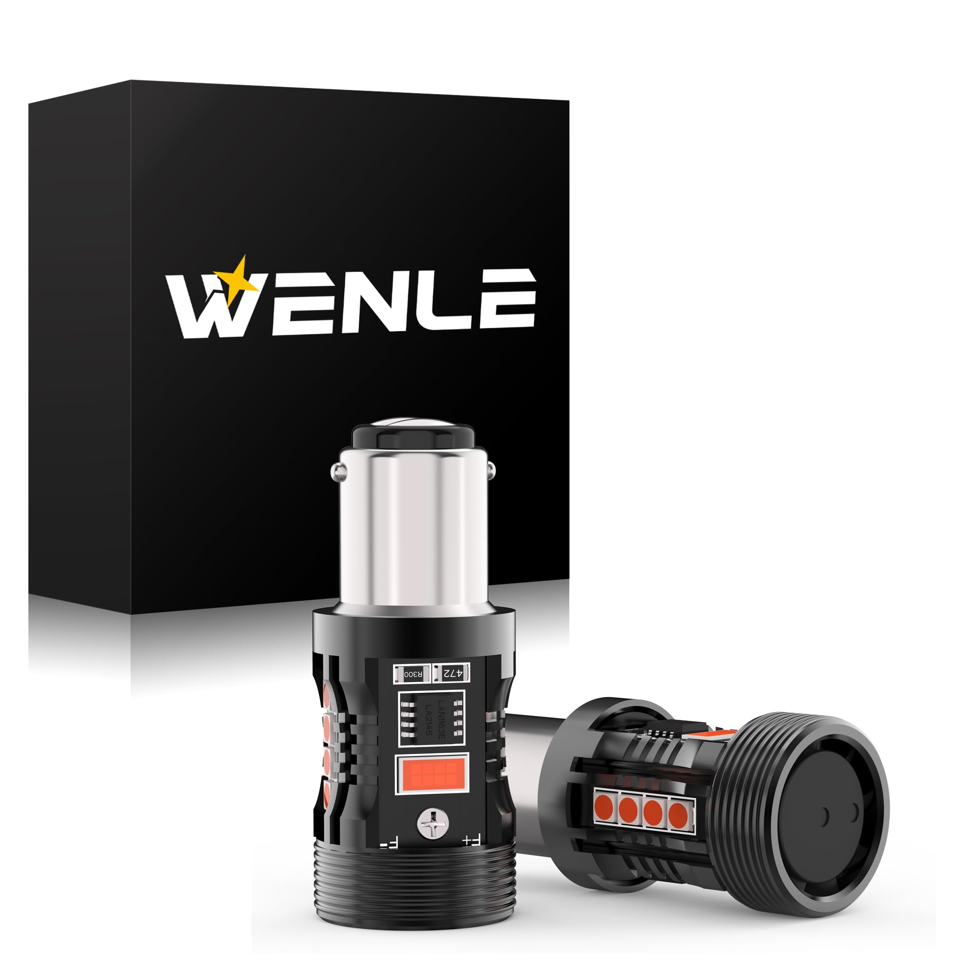 

WENLE Супер Взрывная S25 Двухсветодиодная Лампа, Лампа Стоп-сигнала, Задний Фонарь, Лампа Стоп-сигнала, Встроенная белый