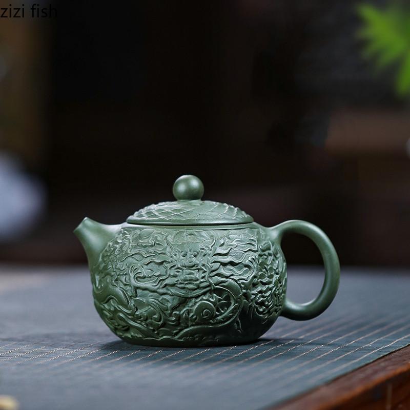 260ml Handmade Teapot Green Tea Pot Yixing Purple Clay Teapots Teaware Coffee Table Tea Making Tools Tea Maker Tea Kettle Gift