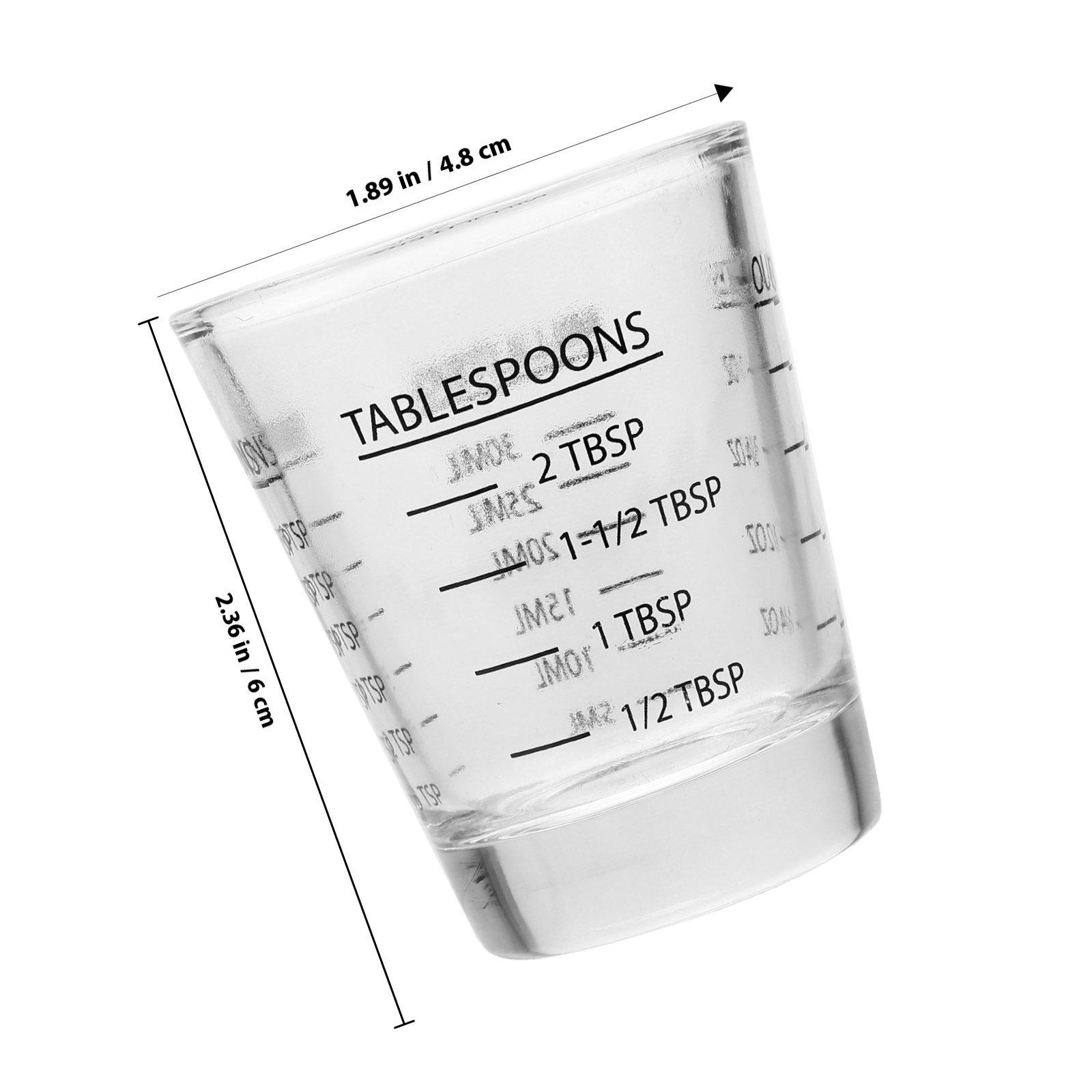 30Ml Glass Measuring Cup Heavyweight Transparent Kitchen Tool for Liquid Measurement Cocktail Baking Shot Ounce Cup Precision красный