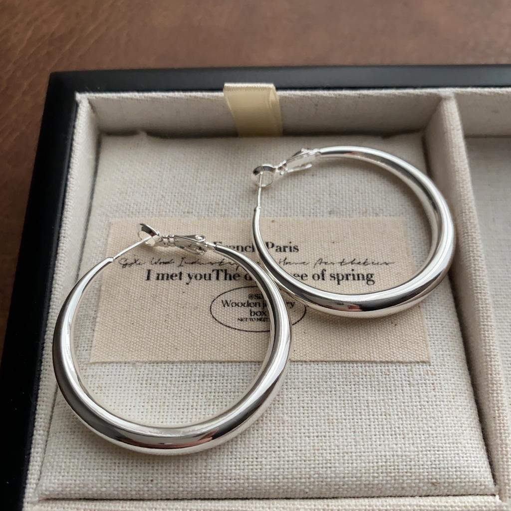 Classic Simple and Bold Large Circle Earrings, Niche Design, Fashion Sense, Commuter Earrings, Bold Earrings, Versatile Personality