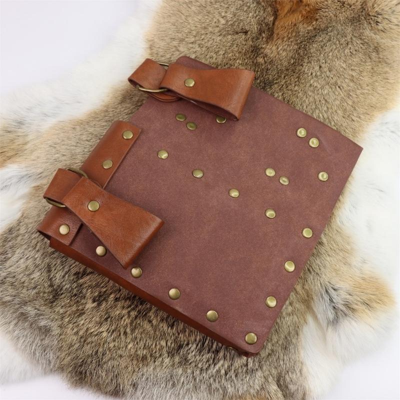 Medieval Leather Belt Pouches With 2 Potion Bottle Halloween Wizard Waist Pouches Side Pack Halloween Costume Accessory