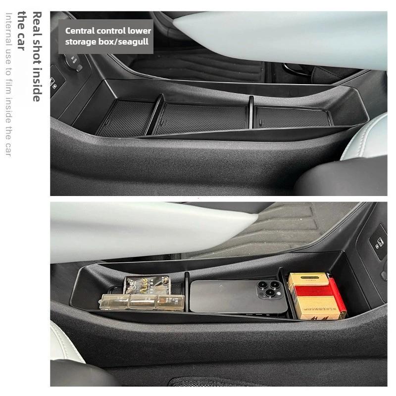 For BYD SEAGULL/BYD Dolphin Mini Center Console Storage Tray Car Central Lower Layer Box Organizer Accessories Tidying