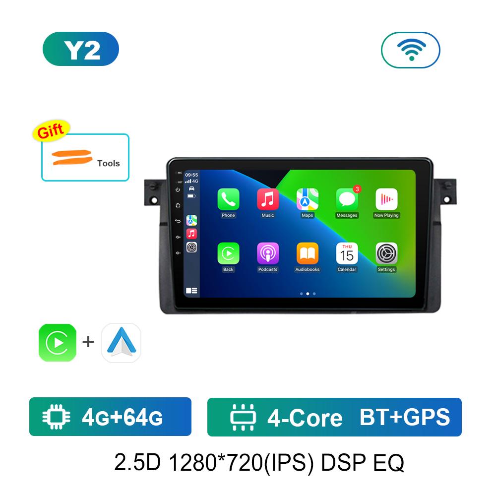 Android Car Radio Multimedia Video Player for BMW E46 M3 318/320/325/330/335 Bluetooth GPS Navigation WiFi HD Touch Screen