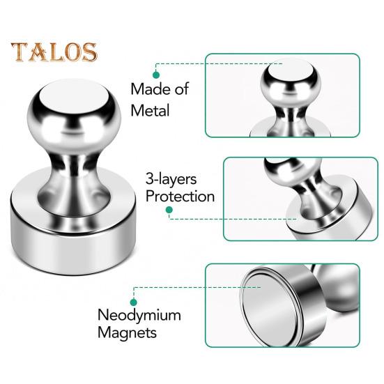 10Pcs Fridge Magnets Metal Magnetic Push Pins Polished Surface Widely Used Refrigerator Magnets Strong Fridge Magnets