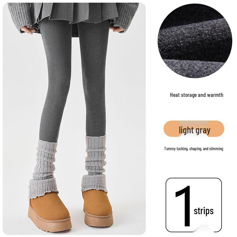 

JIAZINI Женские серые микрокомпрессионные утягивающие леггинсы - на флисовой подкладке, не скользят, идеально подходят для весны и осени/зимы. 120g Spring/Autumn Thin (18℃-27℃)