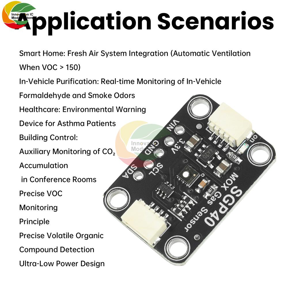 SGP40/SGP41 Air Quality Sensor Module, Digital Voc Sensor Module, Dual Gas Environment Sensor Compatible With STEMMA QT/Qwiic