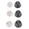 3Pcs Electric Guitar Knobs Metal Potentiometer Dome Top Hat Bell Volume Tone Control with Wrench