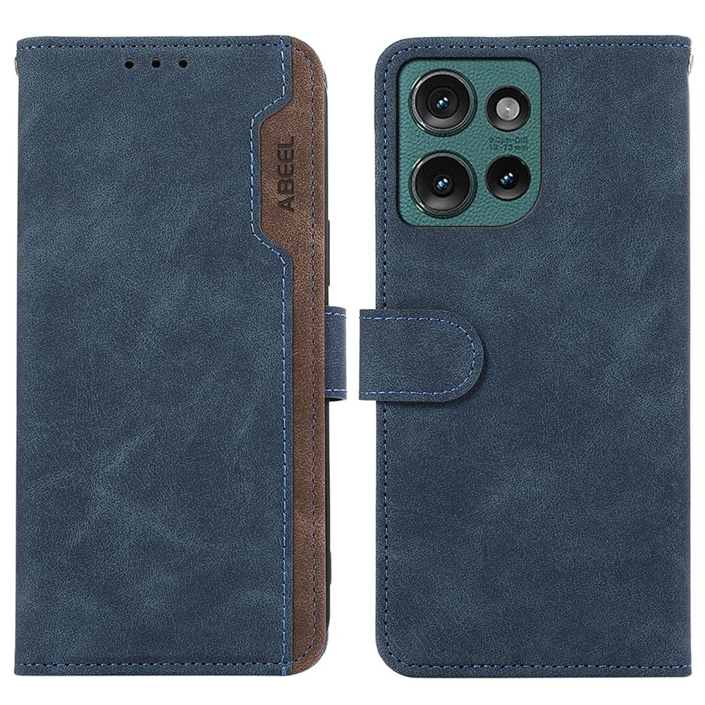 

ABEEL For Motorola Edge 50 5G Case Color Splicing Leather Flip Phone Cover RFID Blocking D