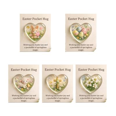Carte Câlin de Poche en Résine Facile à Utiliser Pour des Messages Émotionnels Discrets Parfaite Pour Pâques, les Anniversaires et les Cadeaux Durables