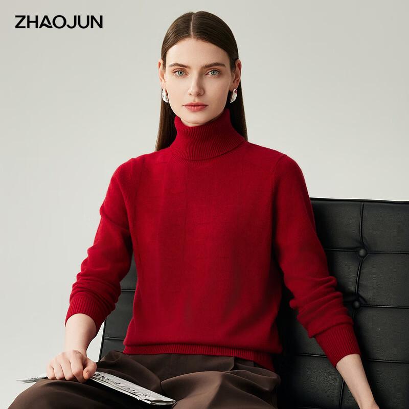 Zhaojun Women's 100% Cashmere Turtleneck Sweater